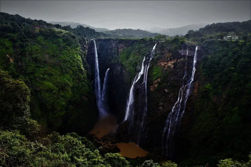 pouring waterfall Jog Falls Karnataka 1